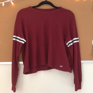 Hollister long sleeve boyfriend style waffle tee